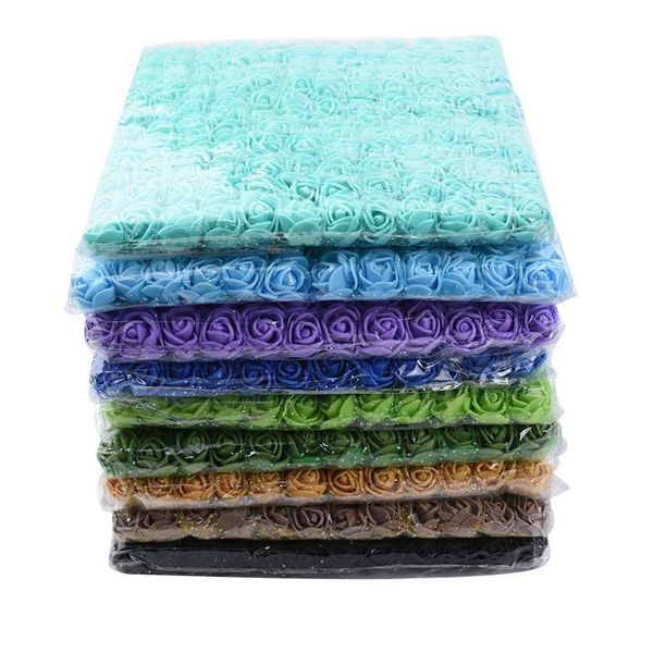 

144pcs mini teddy bear of roses foam pompons vases for home decor wedding christmas decorative wreath artificial jlldif