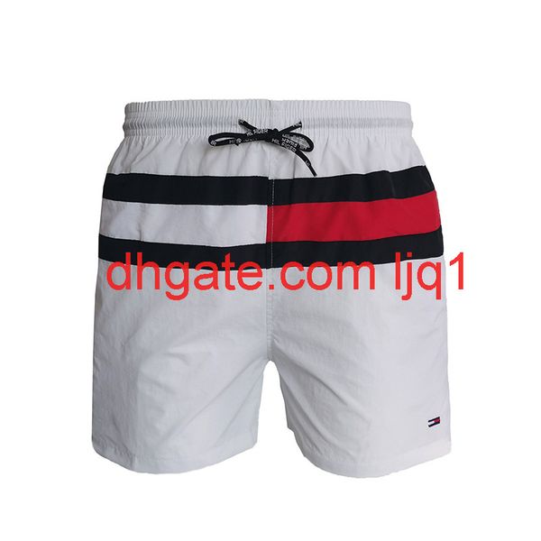 

sports and leisure shorts men's youth summer loose and breathable trend running fitness beach spring quick drying swimming trunks, White;black