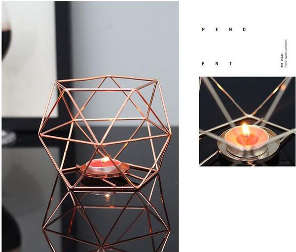 

wrought iron geometric candlestick decoration for home ,bedroom living room ,model room. decorations