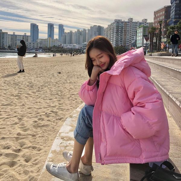 

women's wool & blends 2021 women parkas winter jacket plus size hooded long parka mujer cotton padded overcoat casual oversize coat fem, Black