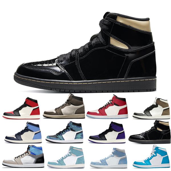 

2022 jumpman 1s basketball shoes men's turbo green unc dark mocha tie dye court purple bred toe cactus jack chicago obsidian shadow hig