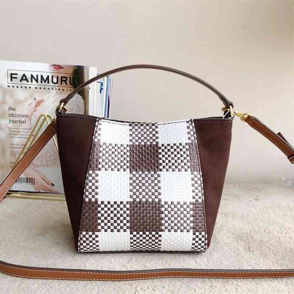 

70% off new women's leisure lattice shoulder bag fashion bucket simple handbag 79346 purse cyber monday