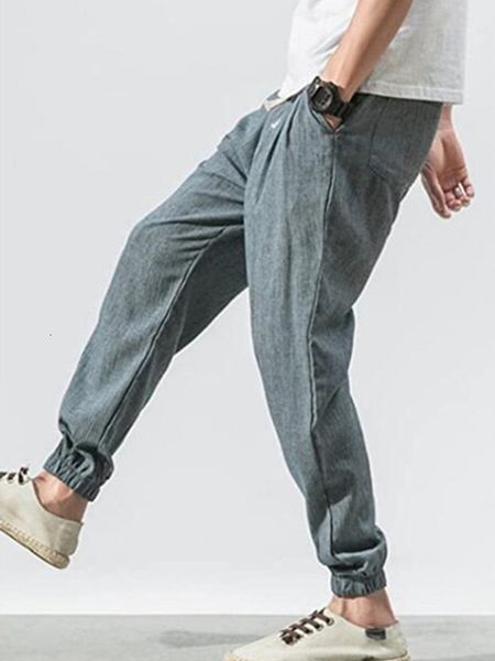

gentlemen street random harm book cato linen summer los sport men jogging broek casual fitness, Black