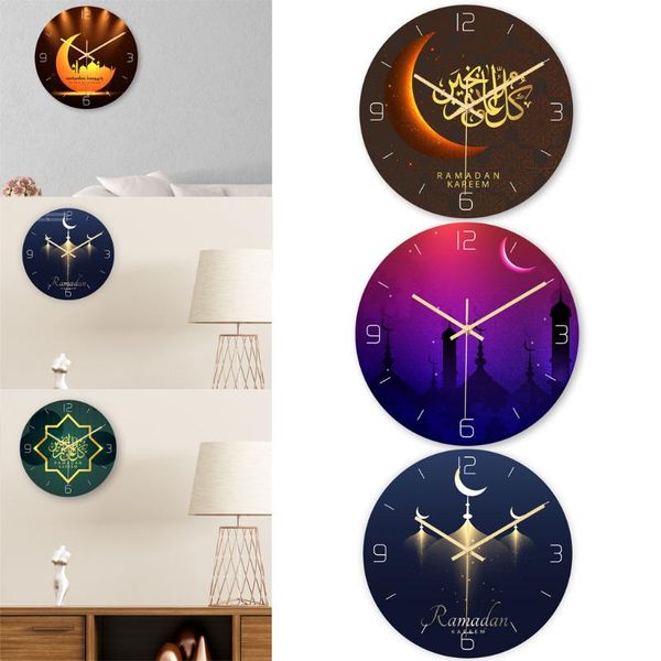 

wall clocks frameless 3d clock decal sticker muslim ramadan mubarak home decor #3.5