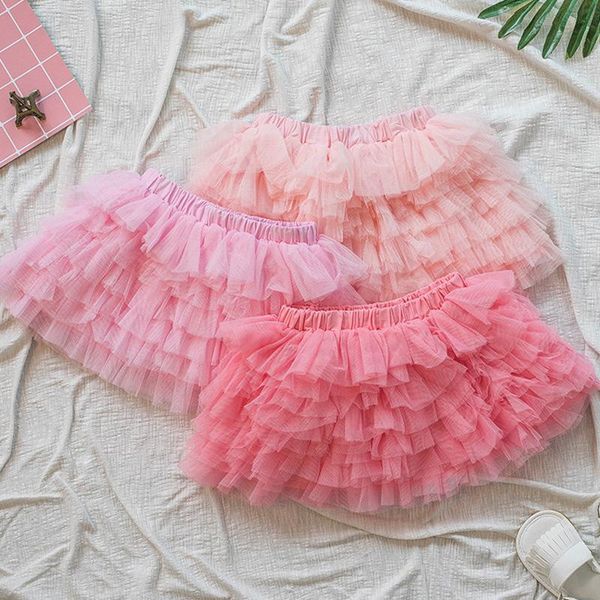 

skirts baby girls pink tulle tutu infant born short fluffy clothes
