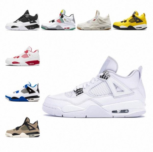 

2021 jumpman 4 basketball shoes pairs guava ice cream sail bred kaws beige cat cool grey cactus jack jorden 4 4s sports trainers sneakers x7, Black