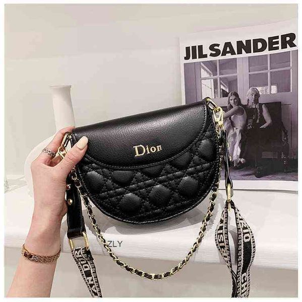 

saddle bag women's slanting semicircle popular niche design zly bags