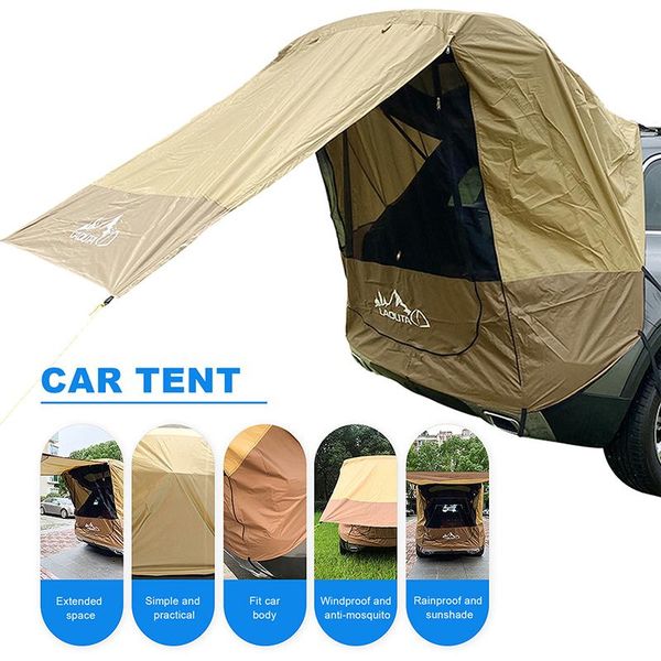 

tents and shelters car shelter shade outdoor self-driving tour barbecue camping cars tail extension tent sunshade rainproof travel trunk