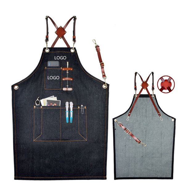 

apron senyue cowboy printing milk tea shop barista barber florist men and women