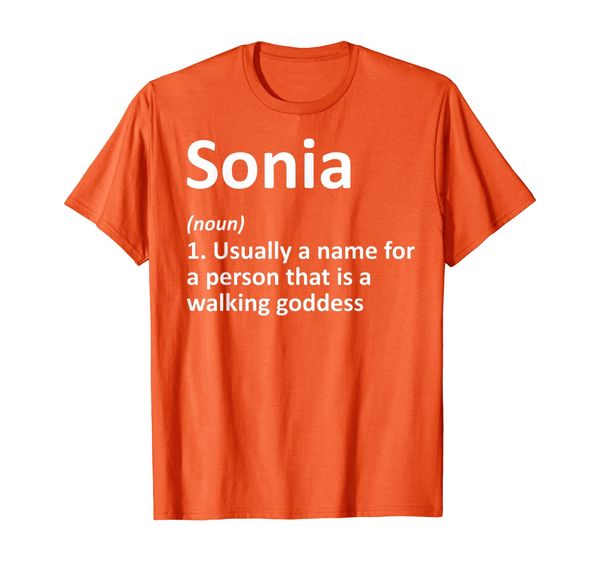 

sonia definition personalized name funny birthday gift idea t-shirt, White;black