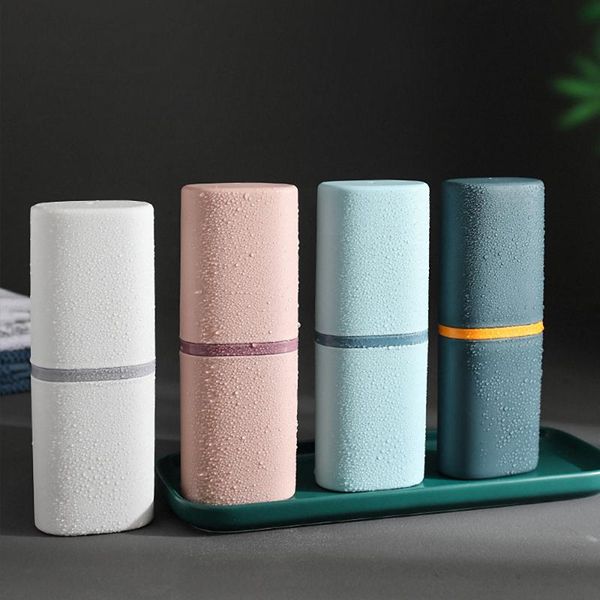 

toothbrush holders portable holder toothpaste box travel camping storage organizer tooth brush cup bathroom tumblers