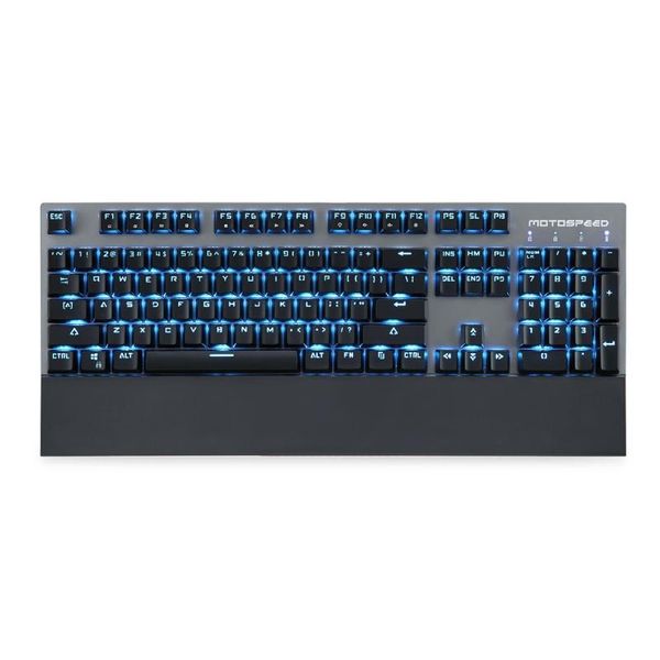 

motospeed gk89 2.4ghz wireless/usb wired mechanical keyboard with led blue light 104keys wireless gaming keyboard for gamer pc