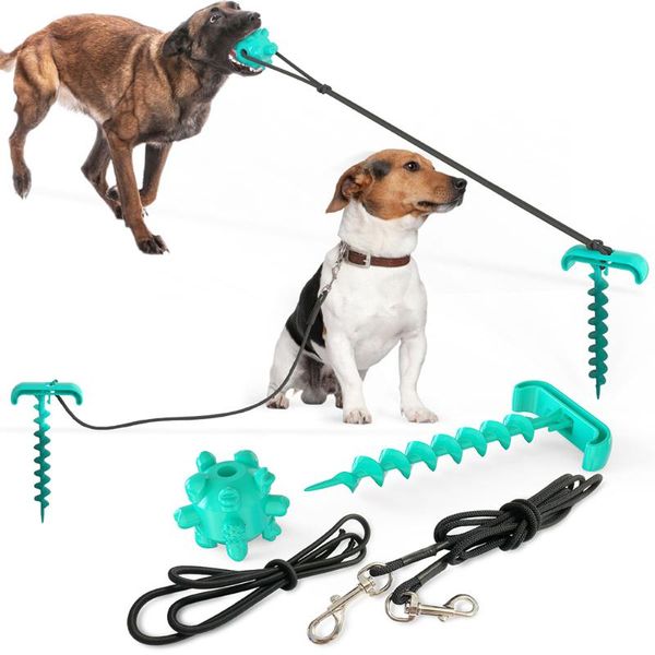 

dog collars & leashes outdoor pet grazing leash dogs walking training lead chewing toy interactive cleaning teeth iq