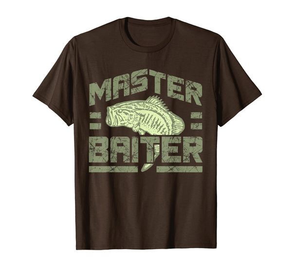 

funny fishing t shirt great master baiter lover gift wear, White;black