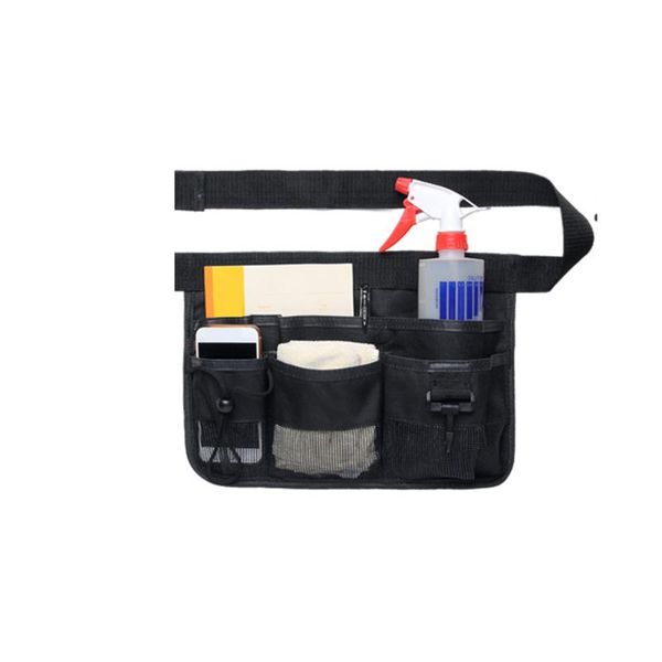 

multi-functional waist tool bag multi-pockets oxford cloth oganizer apron home cleaning garden adjustable belt restaurant