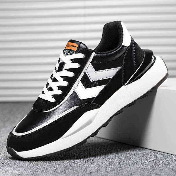 

single cotton with light running in autumn and winter men's shoes casual sports trend personalized, Black