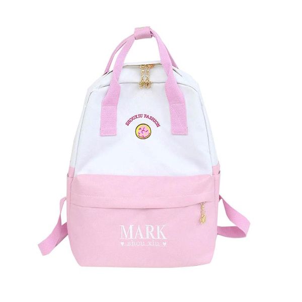 

backpack solid color women retro fashion waterproof nylon school bags for teenagers mochilas travel backpacks