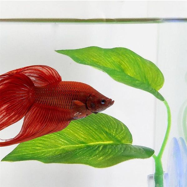 

decorative flowers & wreaths artificial plant leaf aquarium decoration fish rest spawning ornamental play relax hide hammock tank landscape