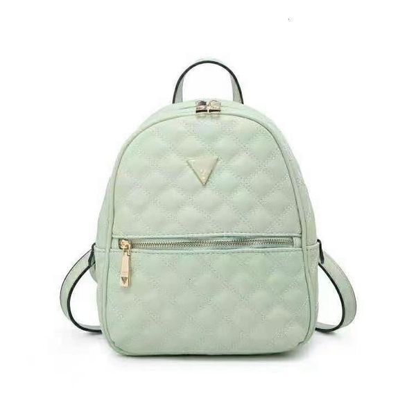 

2021 new gues bag men's and women's embroidered lattice backpack bright face