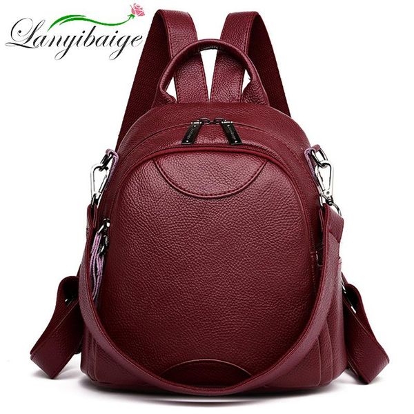 

outdoor bags ladies travel bagpack sac a dos women leather backpacks school for girls preppy mochila feminina shoulder