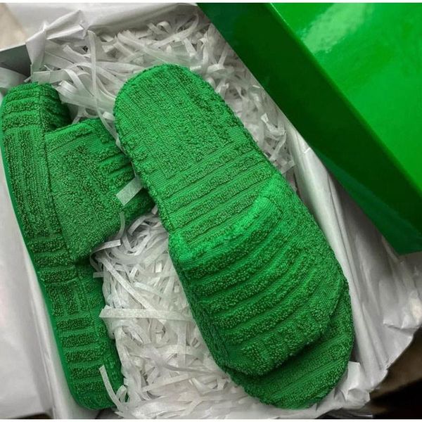 

slippers couple winter women soft short plush luxury designers green fur towel slides for plus size 34-44, Black