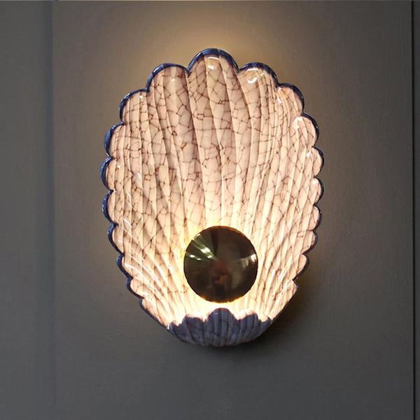 

wall lamps 5w sconce lamp small shell-shape background decoration living room bra study porch bedroom el bar aisle lighting