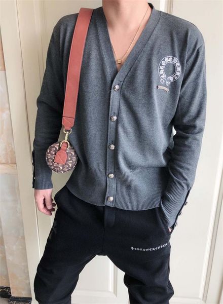 

cross ch shorts sanskrit brand chcroxin chao horseshoe v-neck knitted cardigan oiwl 9ylg, Black;white