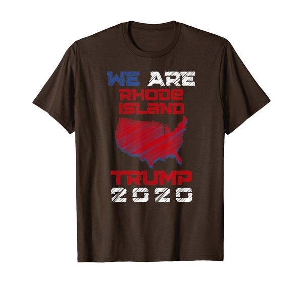 

we are rhode island not anti-trump but pro-trump 2020 t-shirt, White;black