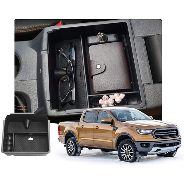 

car organizer central armrest storage box secondary center console compatible for ranger 2021