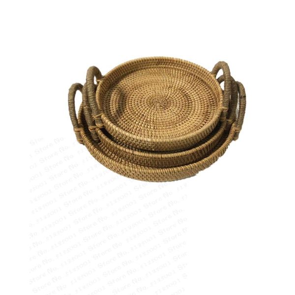 

storage baskets portable rattan basket hand made woven picnic bread fruit snack wovenray houseware organizer