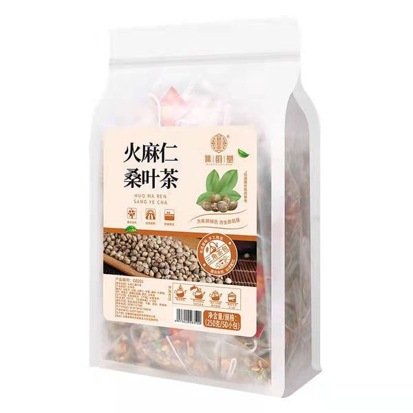 

huo ma ren sang ye cha tea health beauty anti-aging tea triangle pack 250g/50 bags