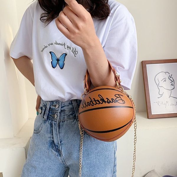 

pu basketball handbag 2021 new women's fashion trend single shoulder messenger bag