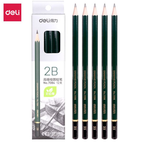 

green deli 2b pencil 12 advanced students draw answer cards tt drawing 7084 writing tool, Black;red