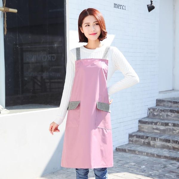 

aprons apron korean fashion princess european kitchen simple waterproof and oilproof female cooking waist overalls