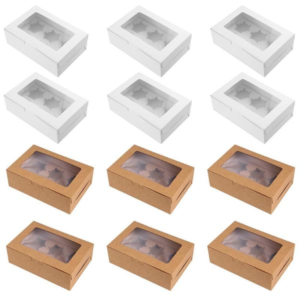

gift wrap 1 set 20pcs creative cake packing boxes kraft paper cupcake with inserts