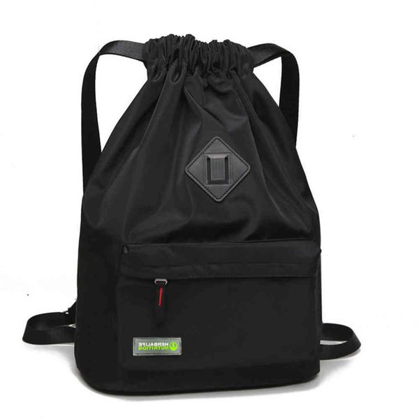 

backpack simple black nylon outdoor sports fashion comfortable