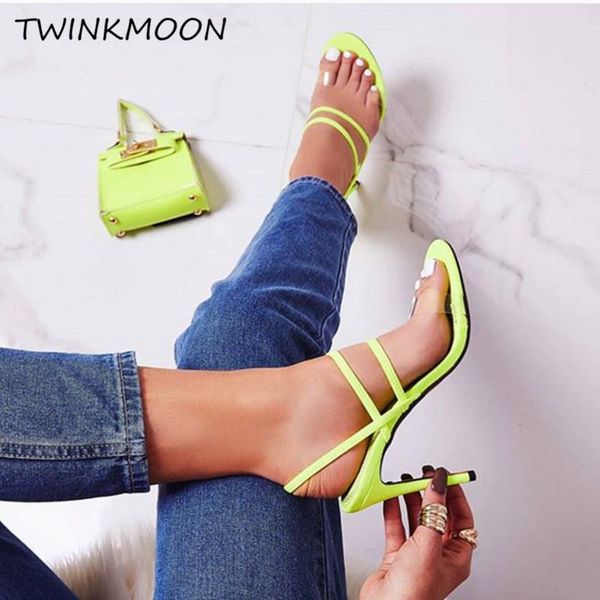 

sandals stiletto gladiator women 11.5cm high heels open toe party summer shoes drop size 35-40, Black