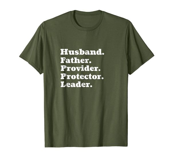 

Mens Husband Father Provider Protector Leader Inspirational Shirt, Mainly pictures