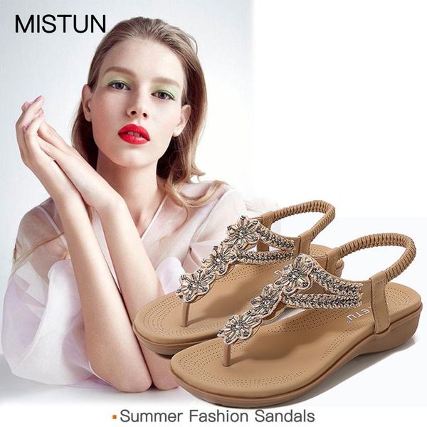 

sandals ladies 2021 summer retro rhinestone beaded soft and comfortable holiday seaside beach slope heel flat shoes, Black