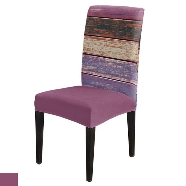 

chair covers retro wood grain purple dining home decor living room seat for chairs