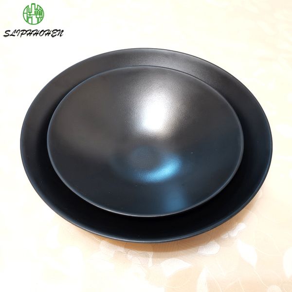 

a5 melamine bowl dining room l imitation porcelain tableware black frost dinner bowl high temperature resistance dinnerware