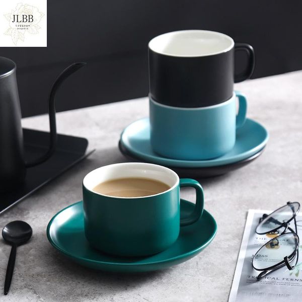 

mugs matte aviation cup ceramic garland coffee and saucer set simple european straight teacup flower tea custom logo
