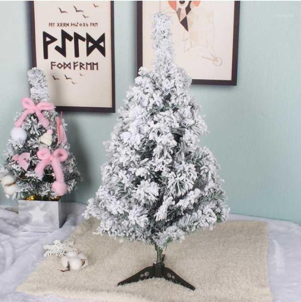 

christmas decorations 60cm mini artificial tree xmas year home ornaments deskflocking snowflake