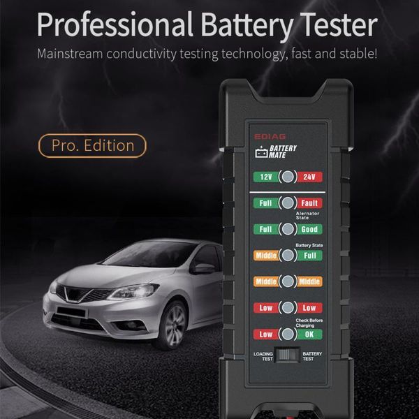 

code readers & scan tools 12v 24v motorcycle car battery tester bm410 bm420 with 7 led lights display detector analyzer alternator checking