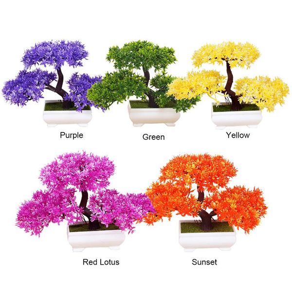 

relieve eye fatigue decorative bonsai pine tree, potted plant, artificial decoration accessories, artificial bonsai