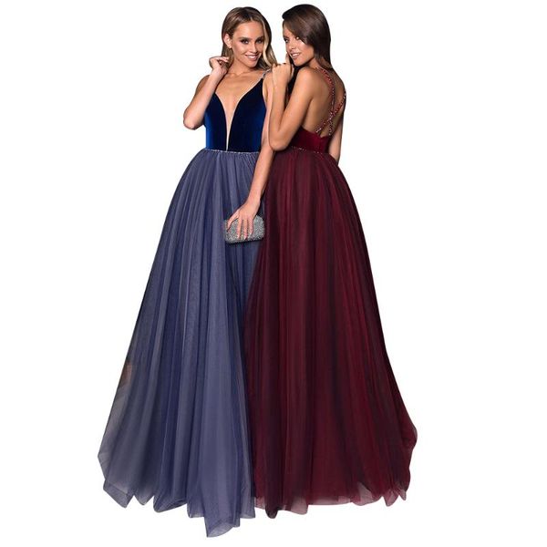 

casual dresses party night dress women formal maxi elegant ladies floor-length sleeveless wedding ball gown backless mesh q40, Black;gray