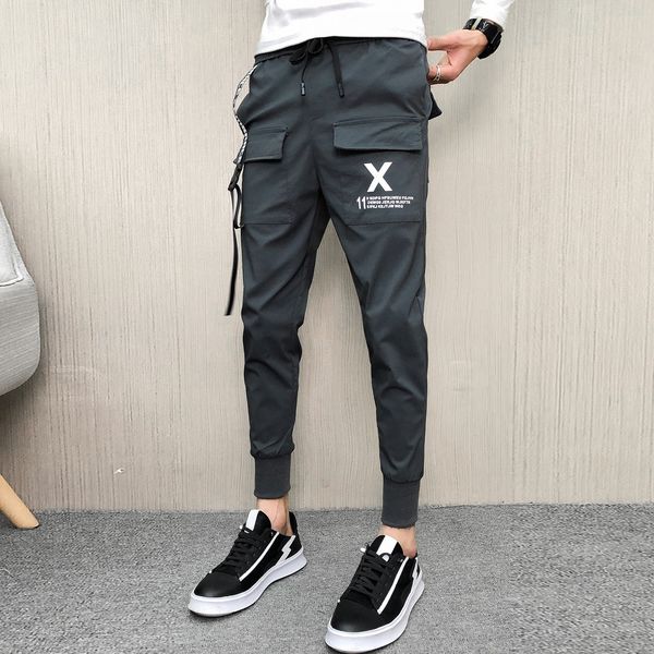 

will see streetwear slim fit men hip hop harem pants men's joggers all over project pantalon frontal exchange homme 34 uzlp, Black