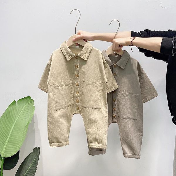 

jumpsuits 2021 style girls boys overall spring kids pants clothes 1-6 years, Blue