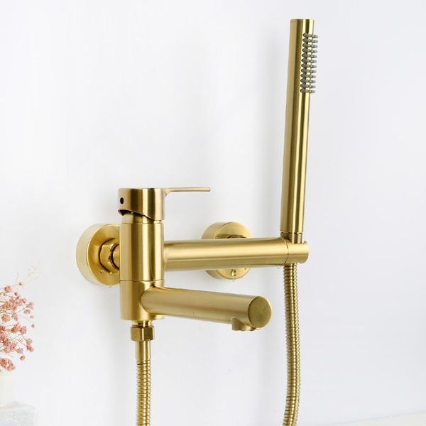

two function light luxury wall mounted brass bathroom shower faucet set simplicity cold water bathroom shower set