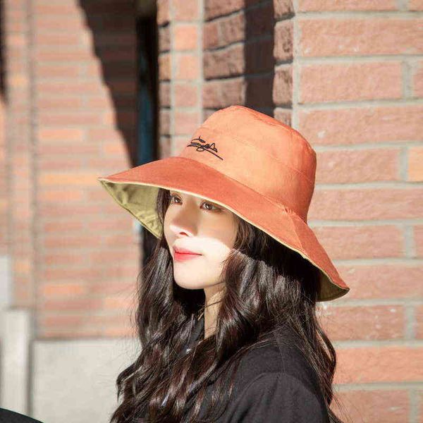 

spring summer autumn windproof sunshade and uv proof chrysanthemum pattern lady multicolor sunshade fisherman's hat g220311, Blue;gray